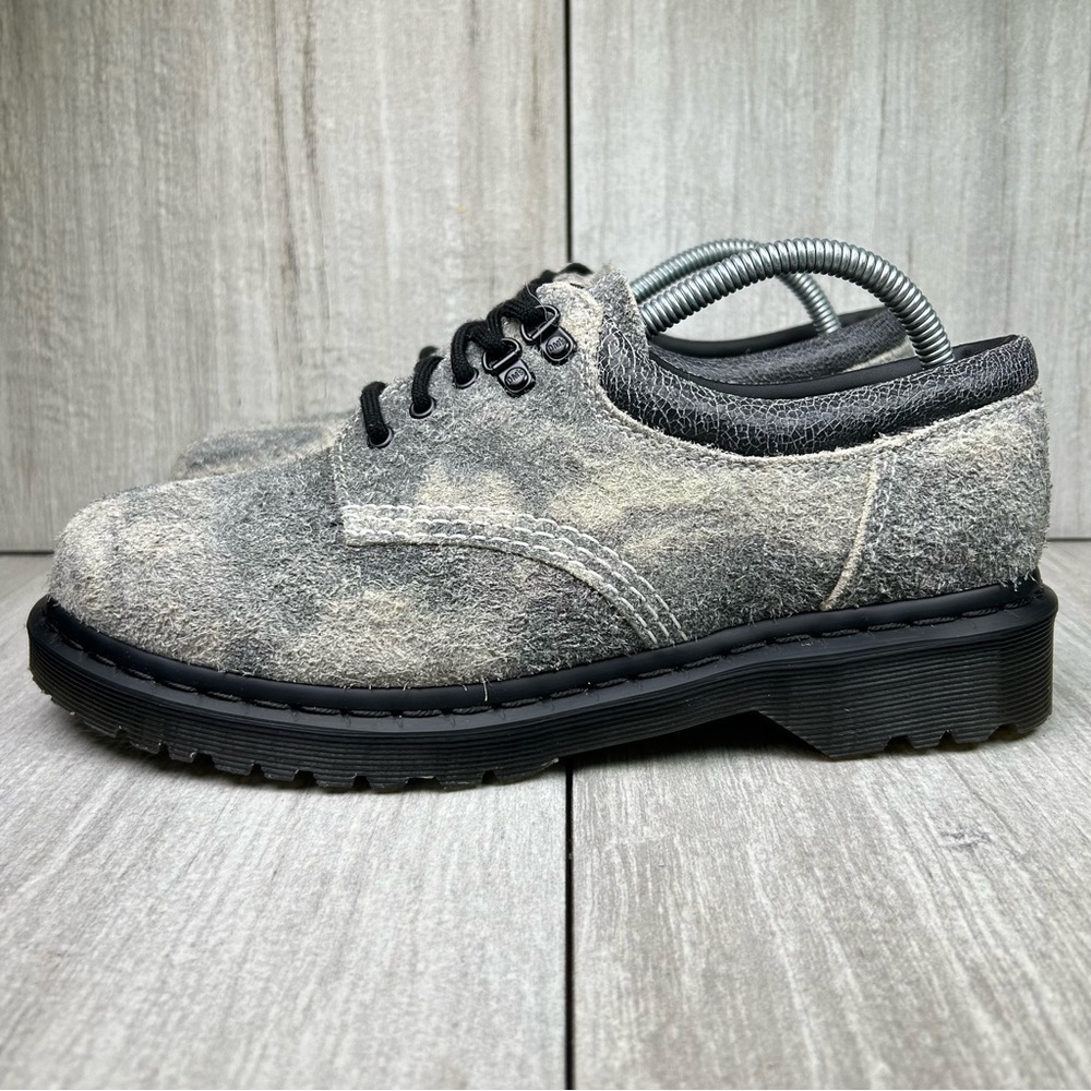 NEW Dr. Martens Docs 8053 Gray Stonewashed Suede Leather Oxfords Womens Size 9 - Picture 3 of 10